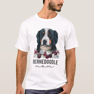 T-shirt Bernedoodle Maman Chien Mama Floral