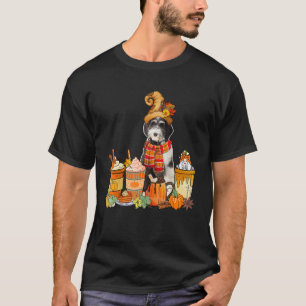 T-shirt Bernedoodle Portant Casquette Avec Tasses À Café P