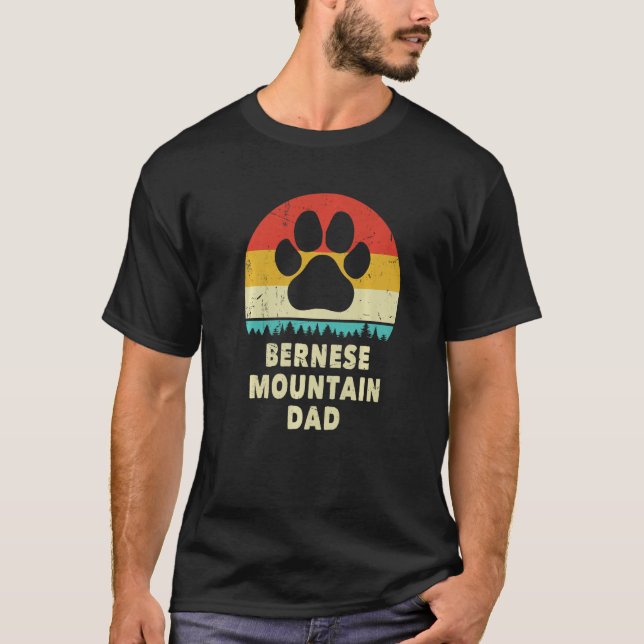 T-shirt Berner Papa Pour Hommes Bernese Mountain Dog Vinta (Devant)
