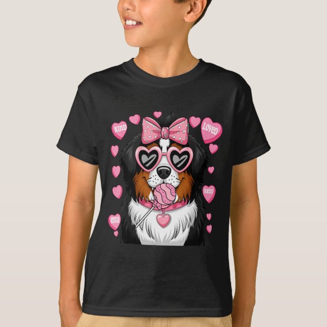 T-shirt Bernese Mountain Coquette Dog Pet Lover Owner  (Devant)