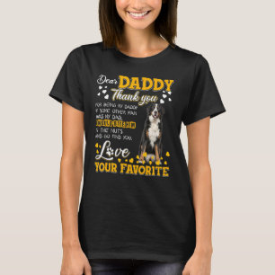 T-shirt Bernese Mountain Dog Cher Papa Merci Pour Être