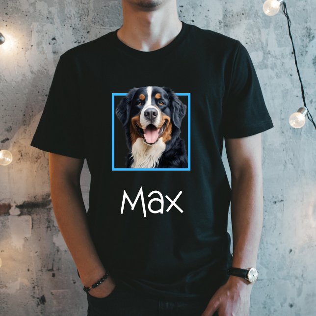 T-shirt  Bernese Mountain Dog Male Face with Name T-Shirt (Créateur téléchargé)