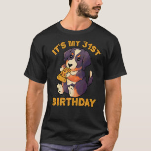 T-shirt Bernese Mountain Dog Mating Pizza C'est My 31st Bi