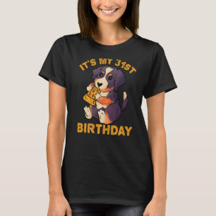 T-shirt Bernese Mountain Dog Mating Pizza C'est My 31st Bi