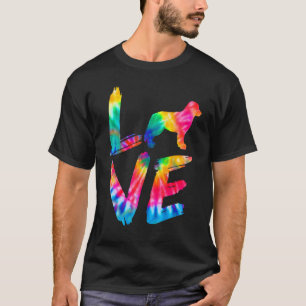 T-shirt Bernese Mountain Tie Dye Log Chien Maman Papa