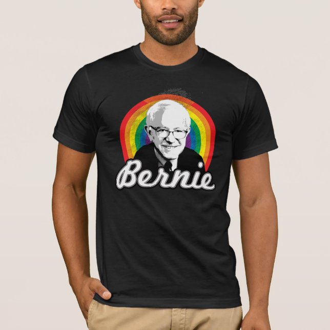 T-shirt Bernie arc-en-ciel (Devant)