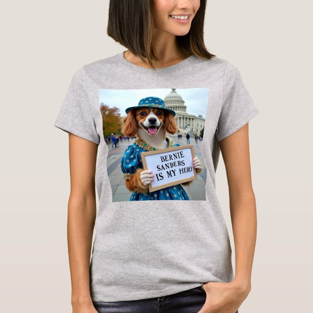 T-shirt Bernie Sanders Est Mon Héros (Devant)