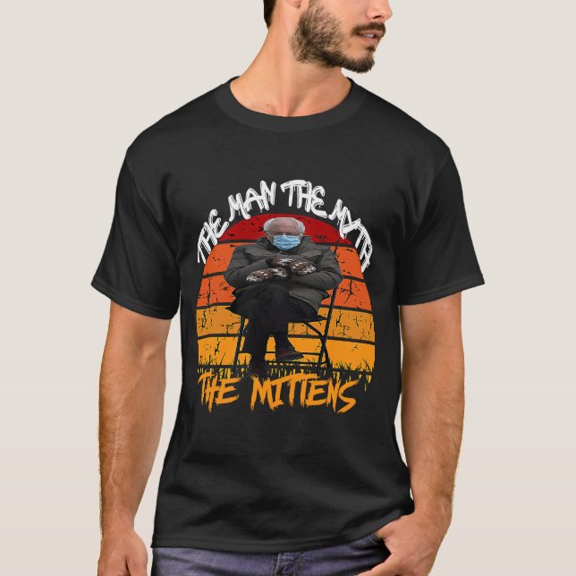 T-shirt Bernie Sanders Mittens Mème Inauguration Homme Myt (Devant)