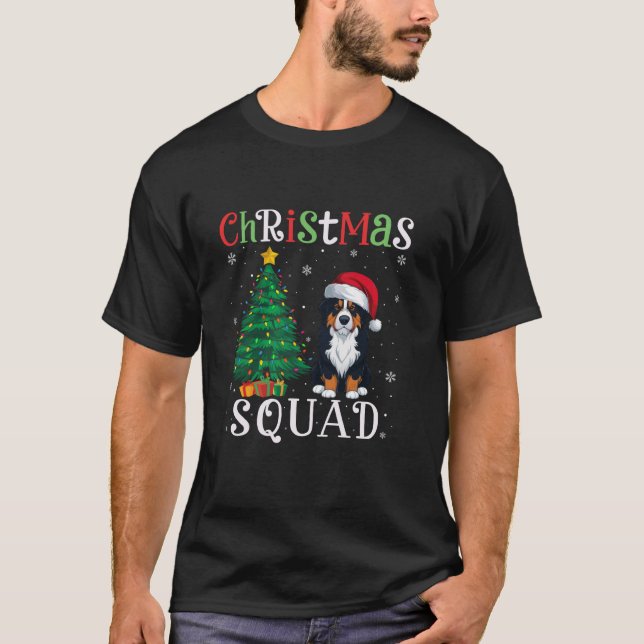 T-shirt Bernois Mountain Dog Squad Garçons Filles Noël Tr (Devant)