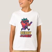 Berry Jammin Strawberry Shirt Cute Music Tee