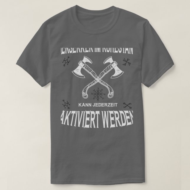 T-shirt Berserker Retraité Viking Viking Ax Runes (Design devant)