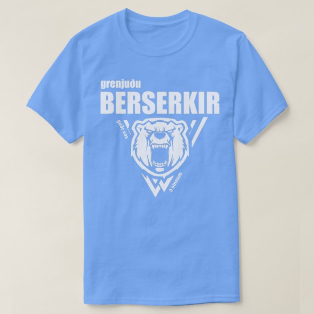 T-shirt Berserkir Berserker Vikings Blanc (Design devant)