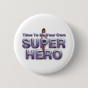T-SHIRT besitzen Superhero Button