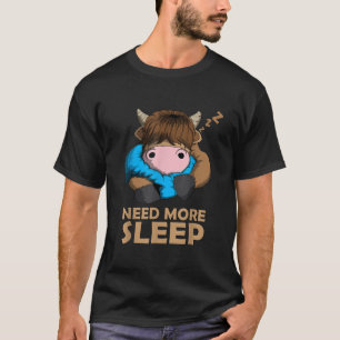 T-shirt Besoin de plus sommeil Scotland Highland Vache Sle