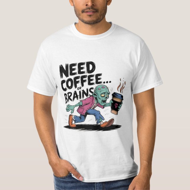 T-shirt Besoin d'un café ou d'une conception de qualité su (Devant)