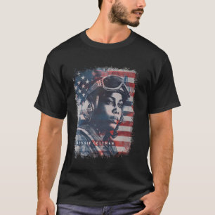 T-shirt Bessie Coleman Aviation Histoire noire Amer africa