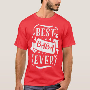 T-shirt Best Baba Ever Grandma  Retro Grandpa Papa Fathers