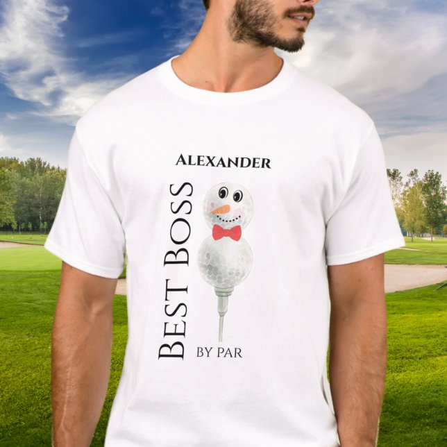 T-shirt Best Boss par Par : Golf Ball Snowman Red Bowtie T (Créateur téléchargé)