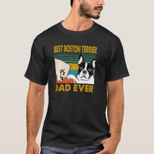 T-shirt Best Boston Terrier Papa J'Aime Mon Chien Pul