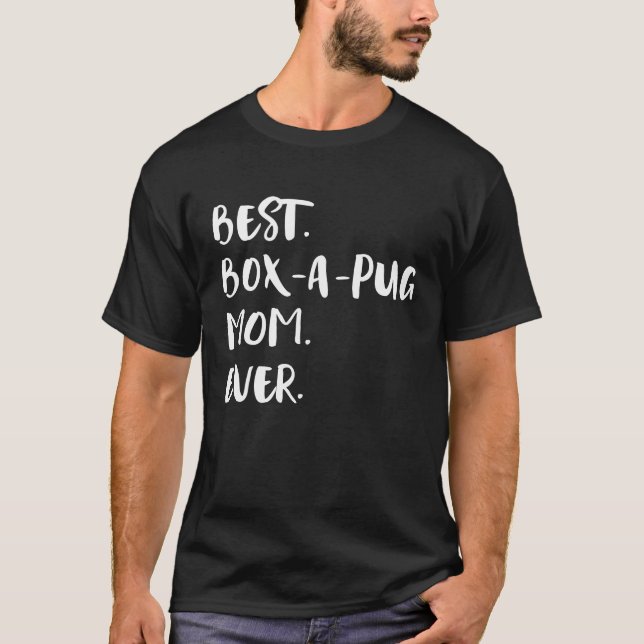 T-shirt Best Box a Carlin Maman toujours Boxapug Poxer Box (Devant)