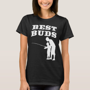 T-shirt Best Buds Grand-Père Père Père Et Fils Pêcher Ense