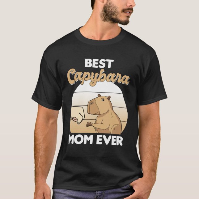 T-shirt Best Capybara Mom Ever  Capybara (Devant)