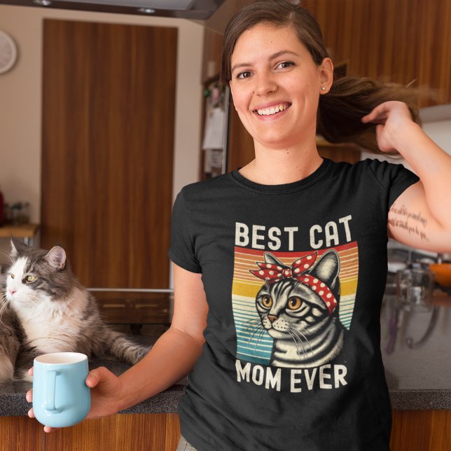 T-shirt Best Cat Mom Ever - Cute Kitten Design (Créateur téléchargé)