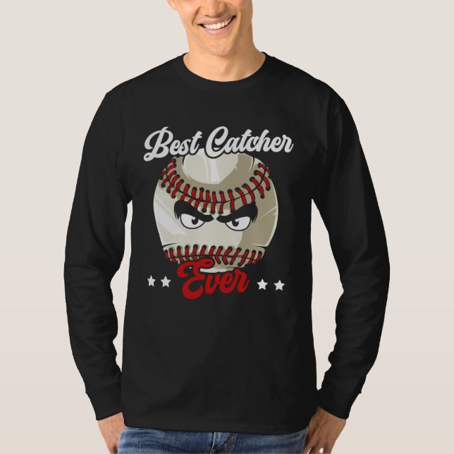 T-shirt Best Catcher Ever Baseball Player Baseball Coach (Devant)