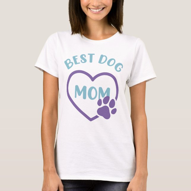 T-shirt Best Chien Maman Coeur W Paw  (Devant)
