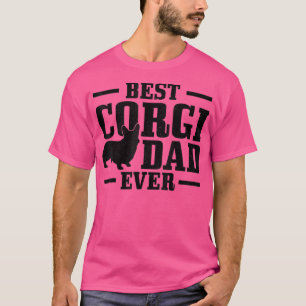 T-shirt Best Corgi Dad Ever Funny Dog Owner Vintage Corgi 