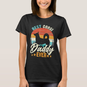 T-shirt Best Corgi Daddy Ever Retro Vintage