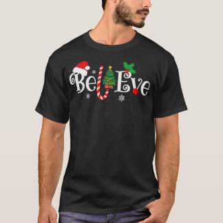 T-shirt BEST CROYEZ NOËL PAJAMA CHIRT JAMAIS Noël Fami