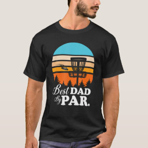 T-shirt Best Dad By Par Retro Vintage Frisbee Disk Golf