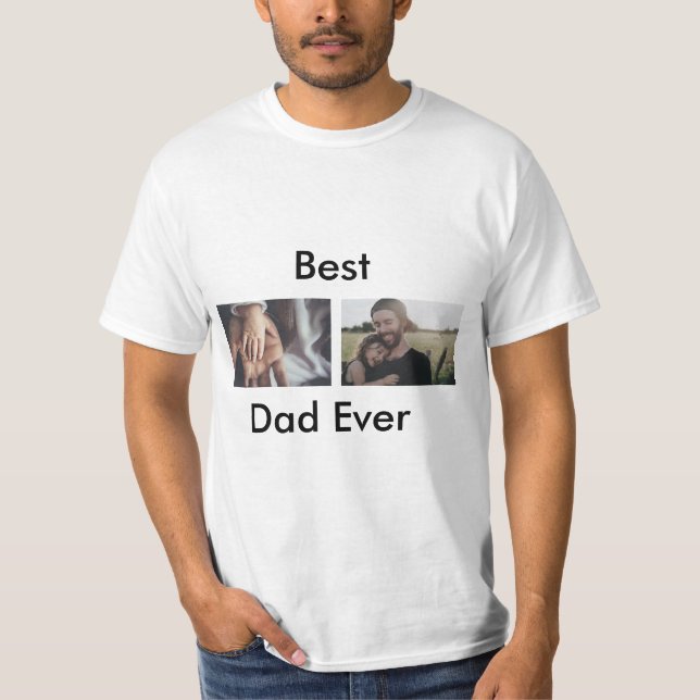 T-shirt best dad ever happy fête des pères ajouter votre p (Devant)