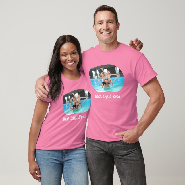 T-shirt Best DAD Ever téléchargez votre photo de famille h (Unisexe)