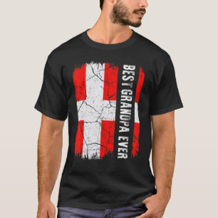 T-shirt Best Danish Grandpa Ever Denmark Flag Father's Day