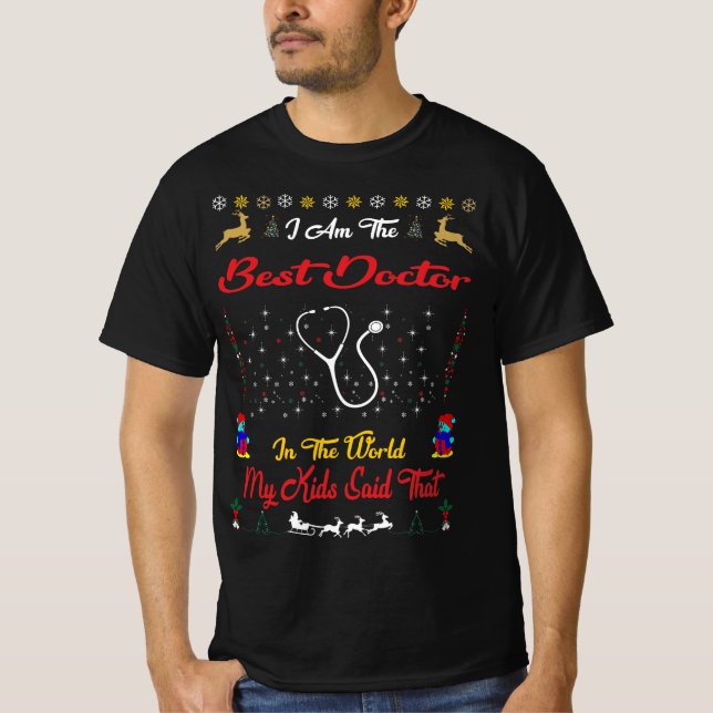 T-shirt Best Doctor Christmas (Devant)