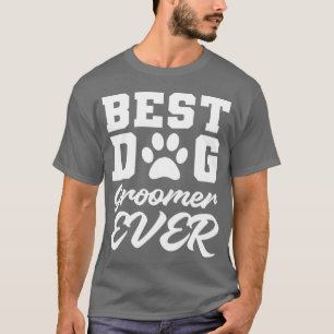 T-shirt Best Dog Groomer Chien Parent Cadeau ami rétro