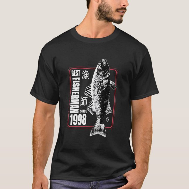 T-shirt Best Fisher Since 1998 Fishing 25Th 25 (Devant)