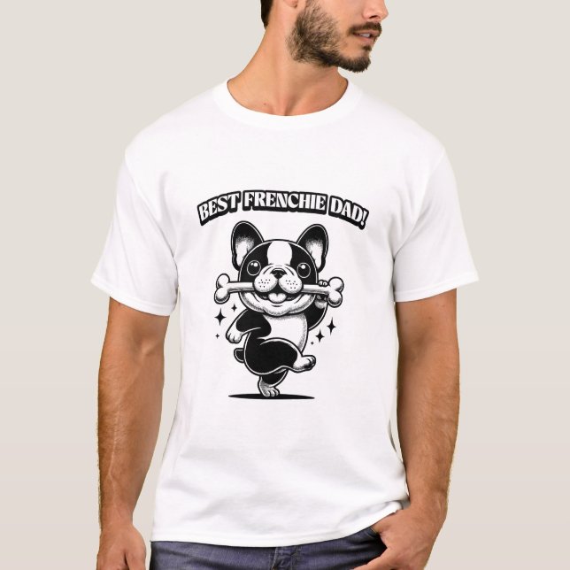 T-shirt Best frenchie dad! French Bulldog (Devant)