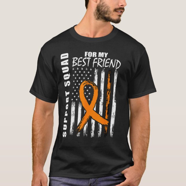 T-shirt Best Friend Support Leukemia Awareness Flag Suppor (Devant)