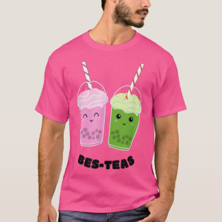 T-shirt Best Friends Bes-Teas Boba Tea Cute Bubble Kawaii