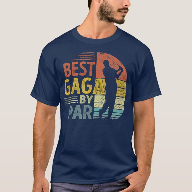 T-shirt Best Gaga By Par Fête des pères Golf Cadeau Grandp (Devant)