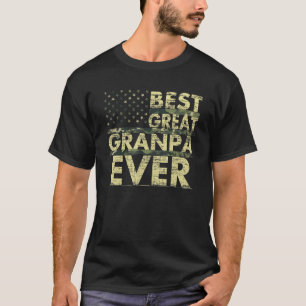 T-shirt Best Great Grandpa Ever American Flag Camouflage D