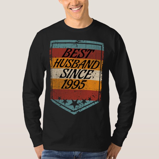 T-shirt Best Husband since 1995 wedding married 1995 marri (Devant)