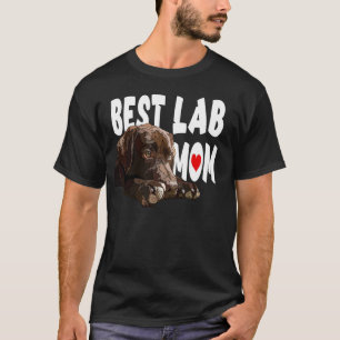 T-shirt Best Lab Maman Chocolat Labrador Brown Retriever C