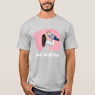 T-shirt Best MOM Ever téléchargez votre photo de famille h