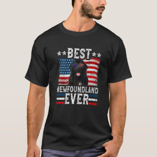 T-shirt Best Newfoundland Ever American Flag 4th Of July P