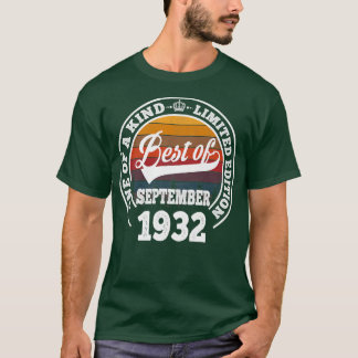 T-shirt Best Of September 1932 90th Birthday Don Pour 90 Y