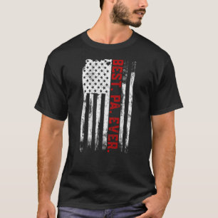 T-shirt Best Pa Ever American USA flag Père's Day don of